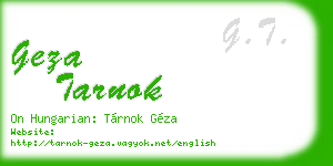 geza tarnok business card